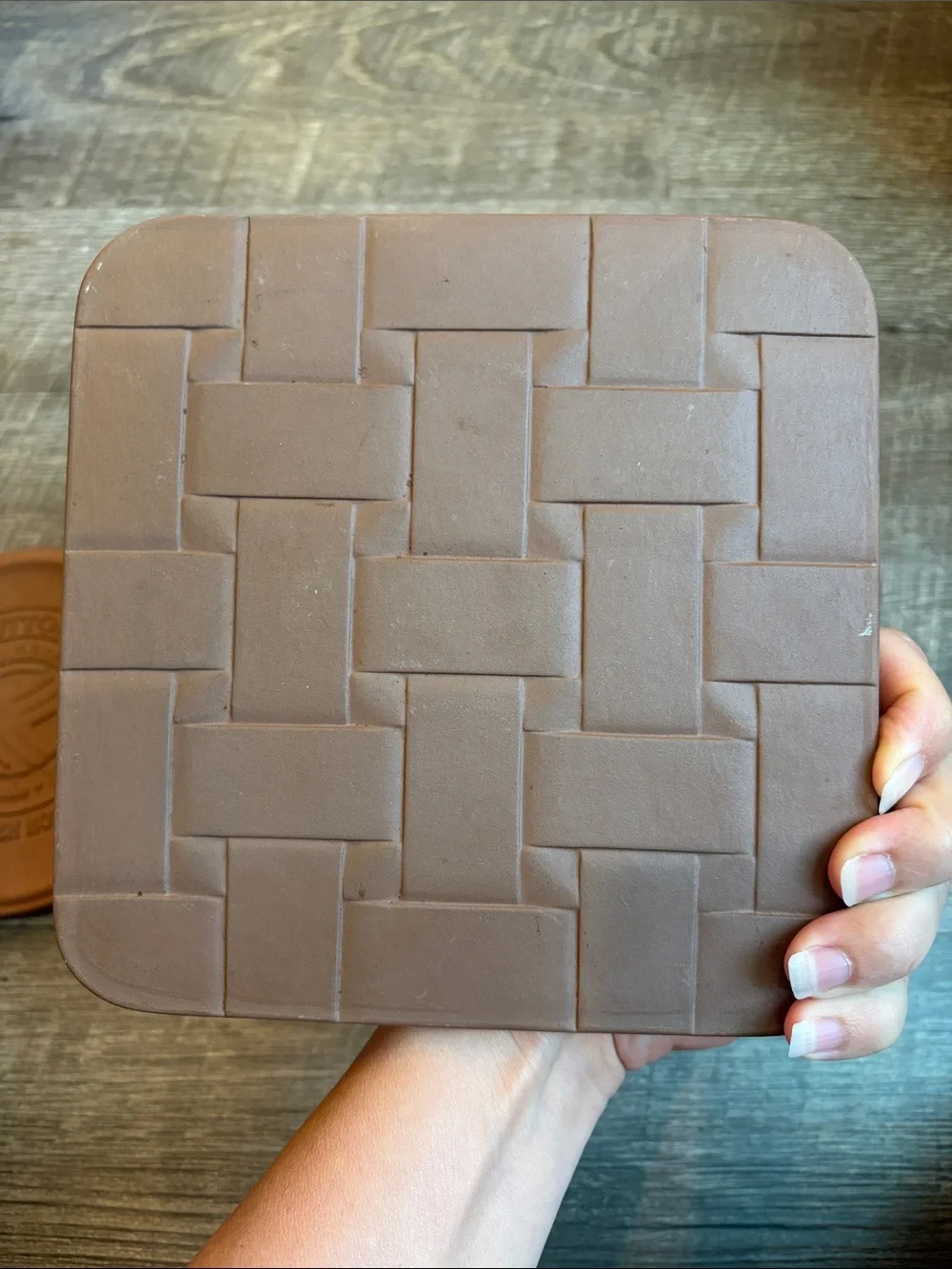 Longaberger Pottery Buffet Brick & Button Basket Brick